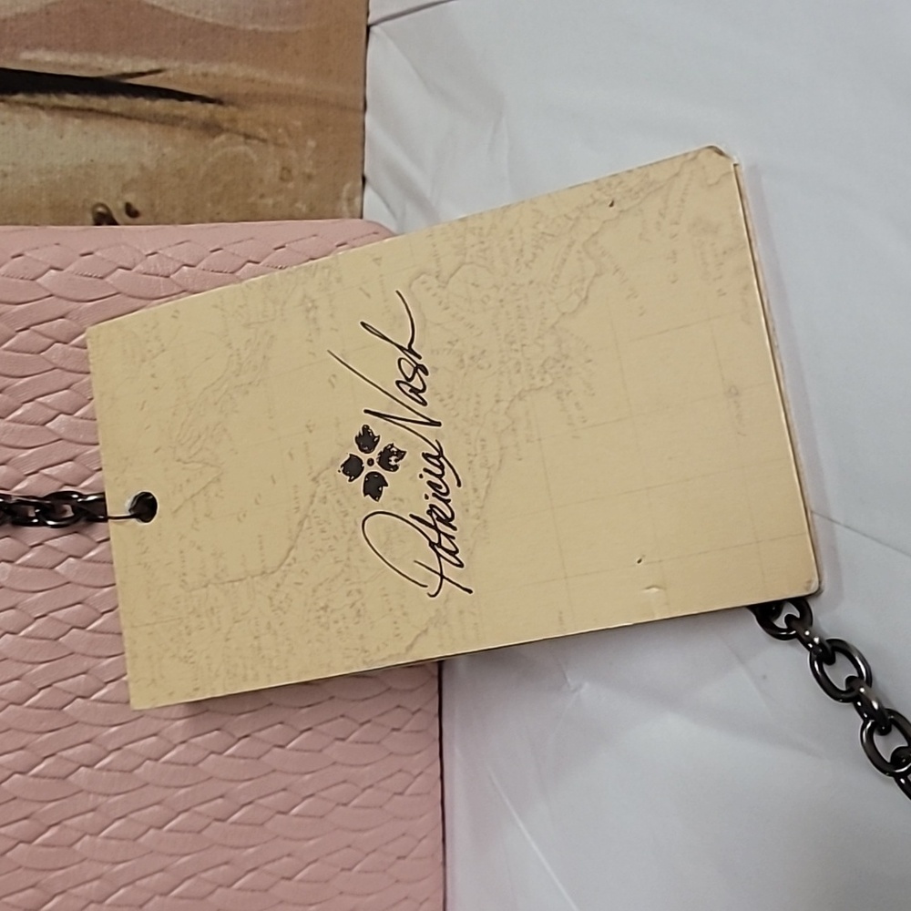 Patricia Nash Pink Quilted Leather Clutch with Chain - Picture 2 of 12